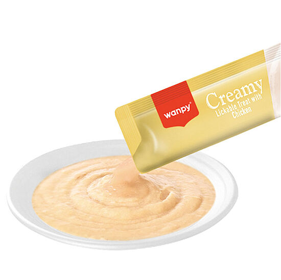 Wanpy Creamy Treat Tavuk Etli Likit Creamy Kedi Ödülü 5Li Paket (5 x 14 Gr) - 3