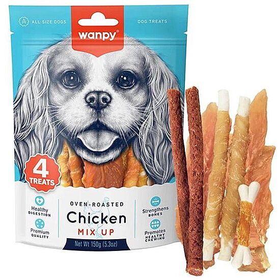 Wanpy Oven Roasted Mix Up 4 Çeşit Tavuklu Karışık Köpek Ödülü 150 Gr - 2