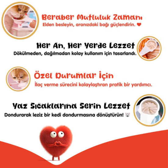 Wanpy Tavuklu Kaşıklı Kedi Ödül Kreması 10 x 16 Gr - 160 Gr - 5