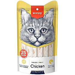 Wanpy Creamy Treat Tavuklu Likit Creamy Kedi Ödülü 25Li Paket (25 x 14 Gr) - 2