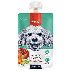 Wanpy Dog Tasty Meat Paste Taze Kuzu Etli ve Havuçlu Köpek Et Ezmesi 90 Gr - Wanpy