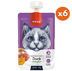 Wanpy Tasty Meat Paste Taze Ördekli ve Balkabaklı Kedi Et Ezmesi 90 Gr x 6 Adet - Wanpy