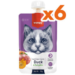 Wanpy Tasty Meat Paste Taze Ördeki ve Balkabaklı Kedi Et Ezmesi 90 Gr x 6 Adet - Wanpy