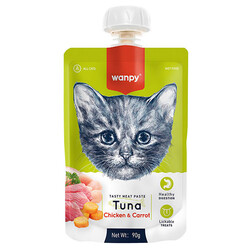 Wanpy - Wanpy Tasty Meat Paste Taze Ton Balıklı ve Tavuk Etli Kedi Et Ezmesi 90 Gr