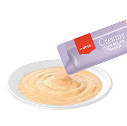 Wanpy Creamy Treat Ton Balıklı ve Yengeçli Likit Creamy Kedi Ödülü 5Li Paket (5 x 14 Gr) - 3