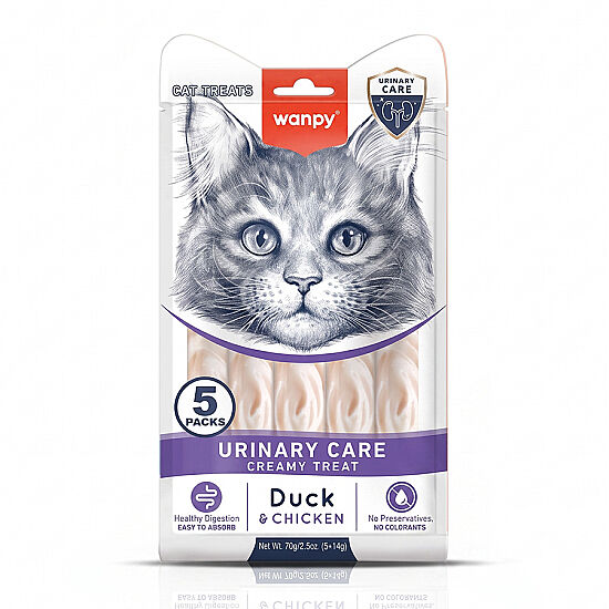 Wanpy Urinary Care Ördek ve Tavuklu Krema Ödül 5 x 14 Gr - 1