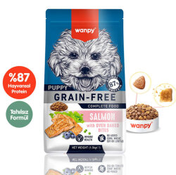 Wanpy with Oven Baked Bites Tahılsız Somonlu Yavru Köpek Kuru Maması 1,5 Kg - Wanpy
