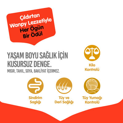 Wanpy with Oven Baked Bites Tahılsız Ton Balıklı Yetişkin Kedi Kuru Maması 1,5 Kg