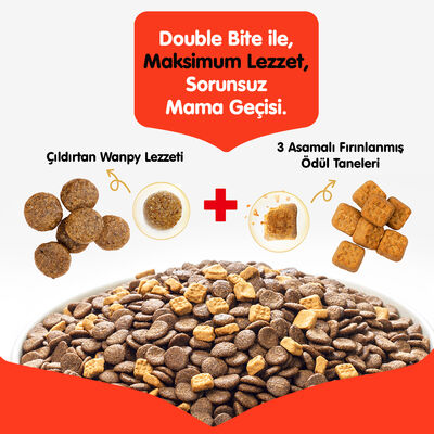 Wanpy with Oven Baked Bites Tahılsız Ton Balıklı Yetişkin Kedi Kuru Maması 1,5 Kg