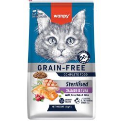 Wanpy with Oven Baked Bites Tahılsız Sterilised Somon ve Ton Balıklı Kısırlaştırılmış Kedi Kuru Maması 8 Kg - Wanpy