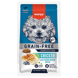 Wanpy - Wanpy with Oven Baked Bites Tahılsız Tavuklu Yavru Köpek Kuru Maması 1,5 Kg
