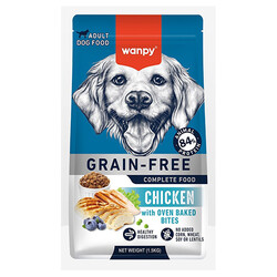 Wanpy - Wanpy with Oven Baked Bites Tahılsız Tavuklu Yetişkin Köpek Kuru Maması 1,5 Kg