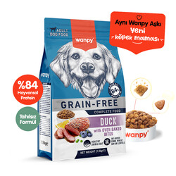 Wanpy - Wanpy with Oven Baked Bites Tahılsız Ördekli Yetişkin Köpek Kuru Maması 1,5 Kg