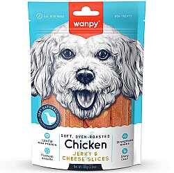 Wanpy Oven Roasted Yumuşak Tavuk Ve Peynir Dilimleri Köpek Ödülü 100 Gr - Wanpy