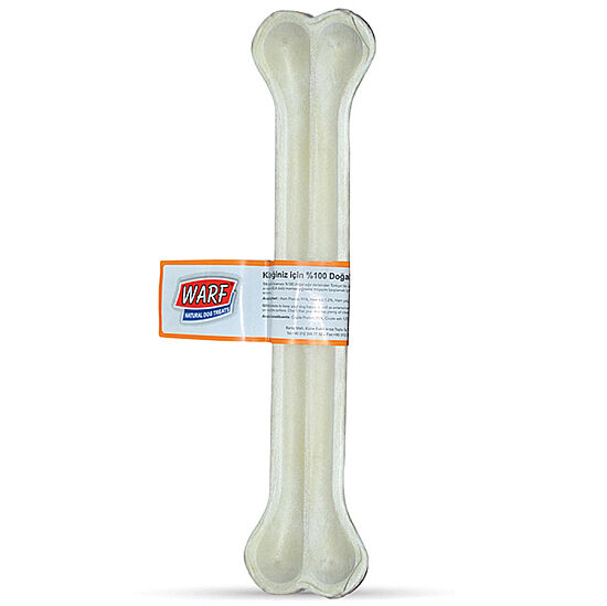 Warf Sığır Derisi Köpek Beyaz Ödül Kemiği 300 - 320 Gr - 30 Cm - 1
