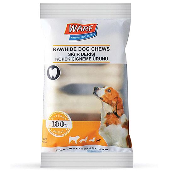 Warf Sığır Derisi Köpek Ödül Kemiği 100 Gr (4 lü Paket) - 1