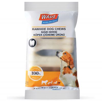Warf 6052 Sığır Derisi Köpek Ödül Kemiği 100 Gr (4'lü Paket)