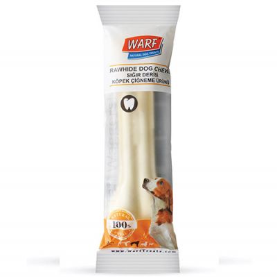 Warf Sığır Derisi Köpek Beyaz Ödül Kemiği 90 Gr - 15,5 Cm