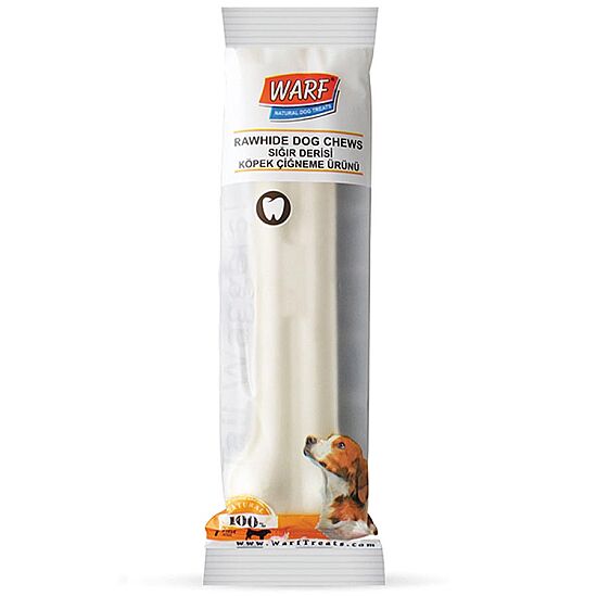 Warf Sığır Derisi Köpek Beyaz Ödül Kemiği 150 Gr - 20,5 Cm - 1