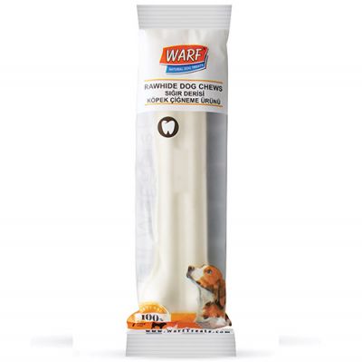 Warf Sığır Derisi Köpek Beyaz Ödül Kemiği 150 Gr - 20,5 Cm