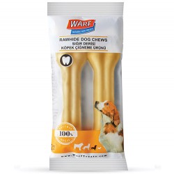 Warf - Warf Sığır Derisi Köpek Naturel Ödül Kemiği 100 Gr (2 li Paket) - 12,5 Cm