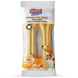 Warf Sığır Derisi Köpek Naturel Ödül Kemiği 100 Gr (2 li Paket) - 12,5 Cm - Warf