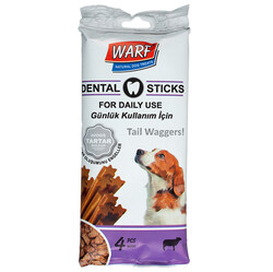 Warf 6042 Dental Sticks Kuzu Etli Ağız Diş Sağlığı Köpek Ödül Çubukları 70 Gr - 4'lü Paket - Warf