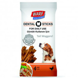 Warf - Warf 6040 Dental Sticks Tavuk Etli Ağız Diş Sağlığı Köpek Ödül Çubukları 70 Gr - 4'lü Paket