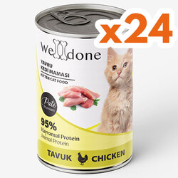 WellDone - Welldone Kitten Tavuk Etli Pate Yavru Kedi Konservesi 400 Gr x 24 Adet