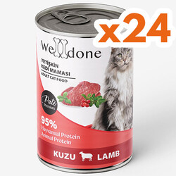 WellDone - Welldone Kuzu Etli Pate Yetişkin Kedi Konservesi 415 Gr x 24 Adet