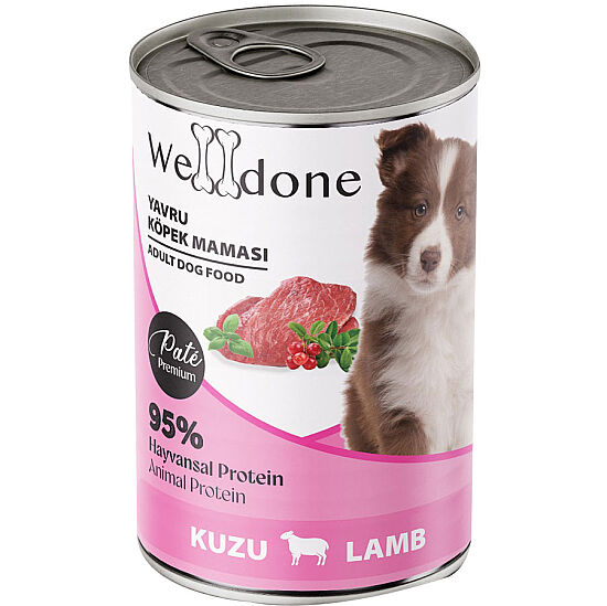 Welldone Puppy Kuzu Etli Pate Yavru Köpek Konservesi 415 Gr - 1