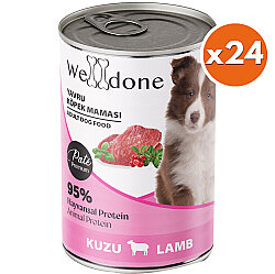 Welldone Puppy Kuzu Etli Pate Yavru Köpek Konservesi 415 Gr x 24 Adet - WellDone