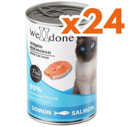 Welldone Somon Etli Pate Yetişkin Kedi Konservesi 400 Gr x 24 Adet - WellDone