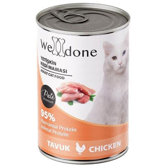 Welldone Tavuk Etli Pate Yetişkin Kedi Konservesi 400 Gr - 1