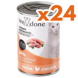 Welldone Tavuk Etli Pate Yetişkin Kedi Konservesi 400 Gr x 24 Adet - WellDone