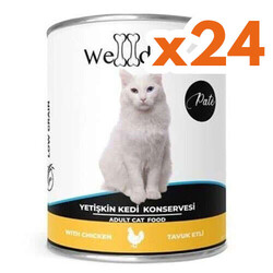 WellDone - Welldone Tavuk Etli Pate Yetişkin Kedi Konservesi 415 Gr x 24 Adet