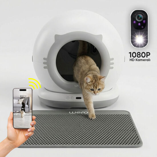 Wero Akıllı Kedi Tuvaleti Max (Kameralı Versiyon) 72 Lt - 4