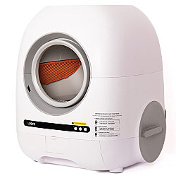 Wero Akıllı Otomatik Kedi Tuvaleti - Kum Kabı Pro Beyaz HD Kameralı 74 Lt + 9 Lt - Wero