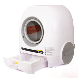 Wero Akıllı Otomatik Kedi Tuvaleti - Kum Kabı Pro Beyaz HD Kameralı 74 Lt + 9 Lt - Thumbnail