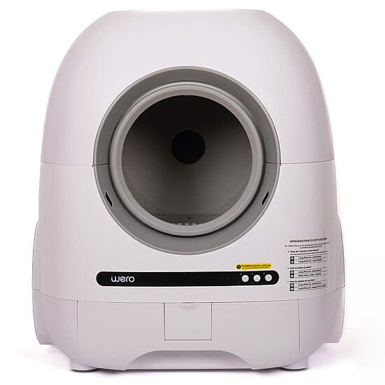Wero Akıllı Otomatik Kedi Tuvaleti - Kum Kabı Pro Beyaz HD Kameralı 74 Lt + 9 Lt - 3