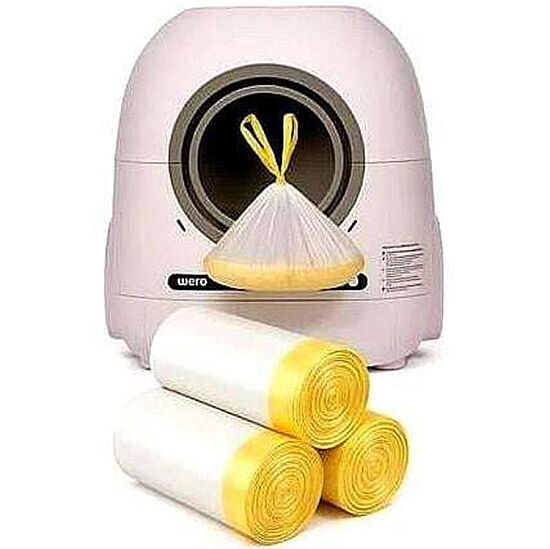 Wero Büzgülü Otomatik Kedi Tuvaleti Çöp Poşeti – 3 lü Rulo / 30 Adet (Pro Model Uyumlu) - 1