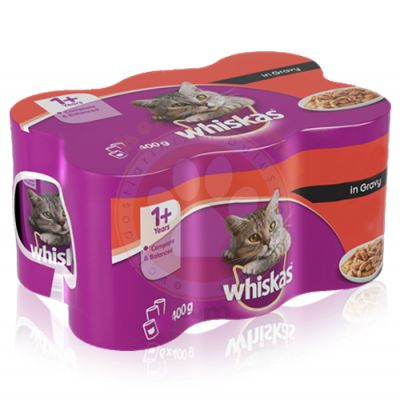 Whiskas Gravy Soslu Sığır Etli Kedi Konservesi 400 Gr - (12 Adet x 400 Gr)