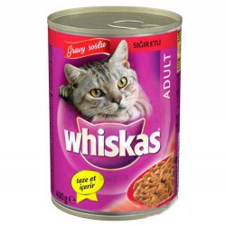 Whiskas - Whiskas Gravy Soslu Sığır Etli Kedi Konservesi 400 Gr