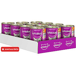 Whiskas Gravy Soslu Tavuk Etli Kedi Konservesi 400 Gr x 12 Adet - Whiskas