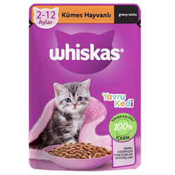 Whiskas - Whiskas Junior Pouch Kümes Hayvanlı Yavru Kedi Yaş Maması 85 Gr