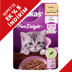 Whiskas - Whiskas Junior Pure Delight Tavuk Etli Yavru Kedi Yaş Maması 85 Gr