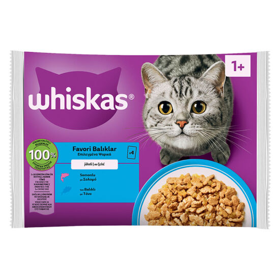 Whiskas Pouch Balık Çeşitleri Kedi Yaş Maması 85 Gr x 4 Adet - 1