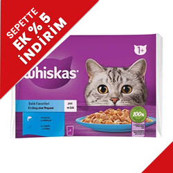 Whiskas - Whiskas Pouch Balık Çeşitleri Kedi Yaş Maması 85 Gr x 4 Adet