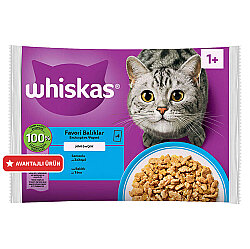 Whiskas Pouch Balık Çeşitleri Kedi Yaş Maması 85 Gr x 4 Adet - Whiskas