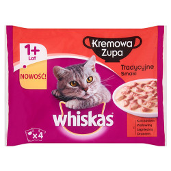 Whiskas - Whiskas Pouch Çorba Klasik Seçenekler Kedi Yaş Maması 4 Adet x 85 Gr